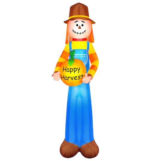Michaels, Airflowz Inflatable 7.5ft. Harvest Scarecrow Holding Pumpkin – Category: Shop all Inflatables
